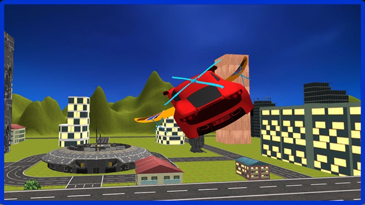 Flying Car Racing Police Chase – Futuristic Flying thief escape Simulator screenshot-3