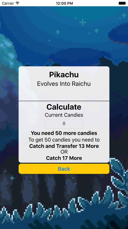 Candy Evolution Calculator For Pokémon GO - 2.1 - (iOS)