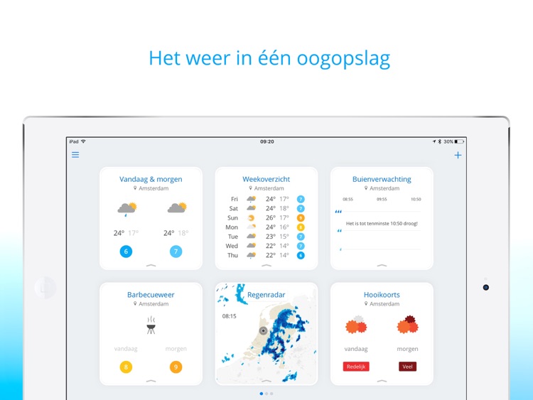 Weeronline voor iPad