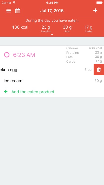 FoodDiary - Сalorie calculator