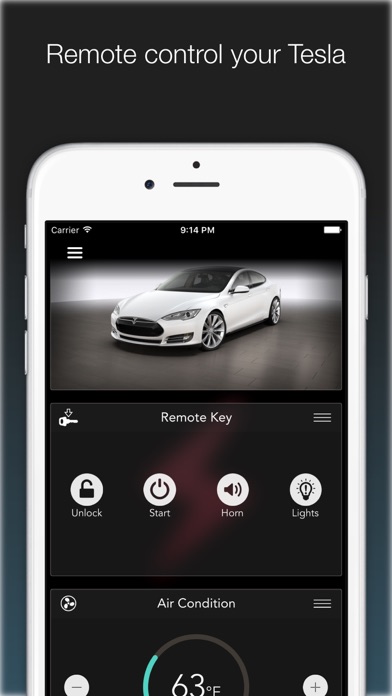 Screenshot #2 pour KeyMote - Remote for Tesla Model S & Model X