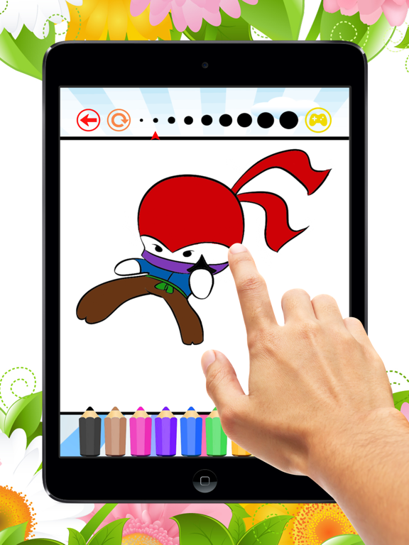 The Ninja Coloring Book: Learn to draw and color a ninja, weapon and more iPad screenshot