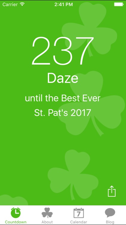 Best Ever St. Pat's Daze Countdown