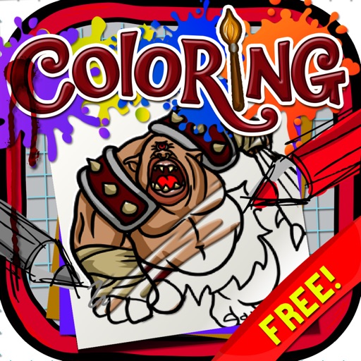 Coloring Book : Painting Pictures Monsters and Beasts Cartoon Free Edition icon