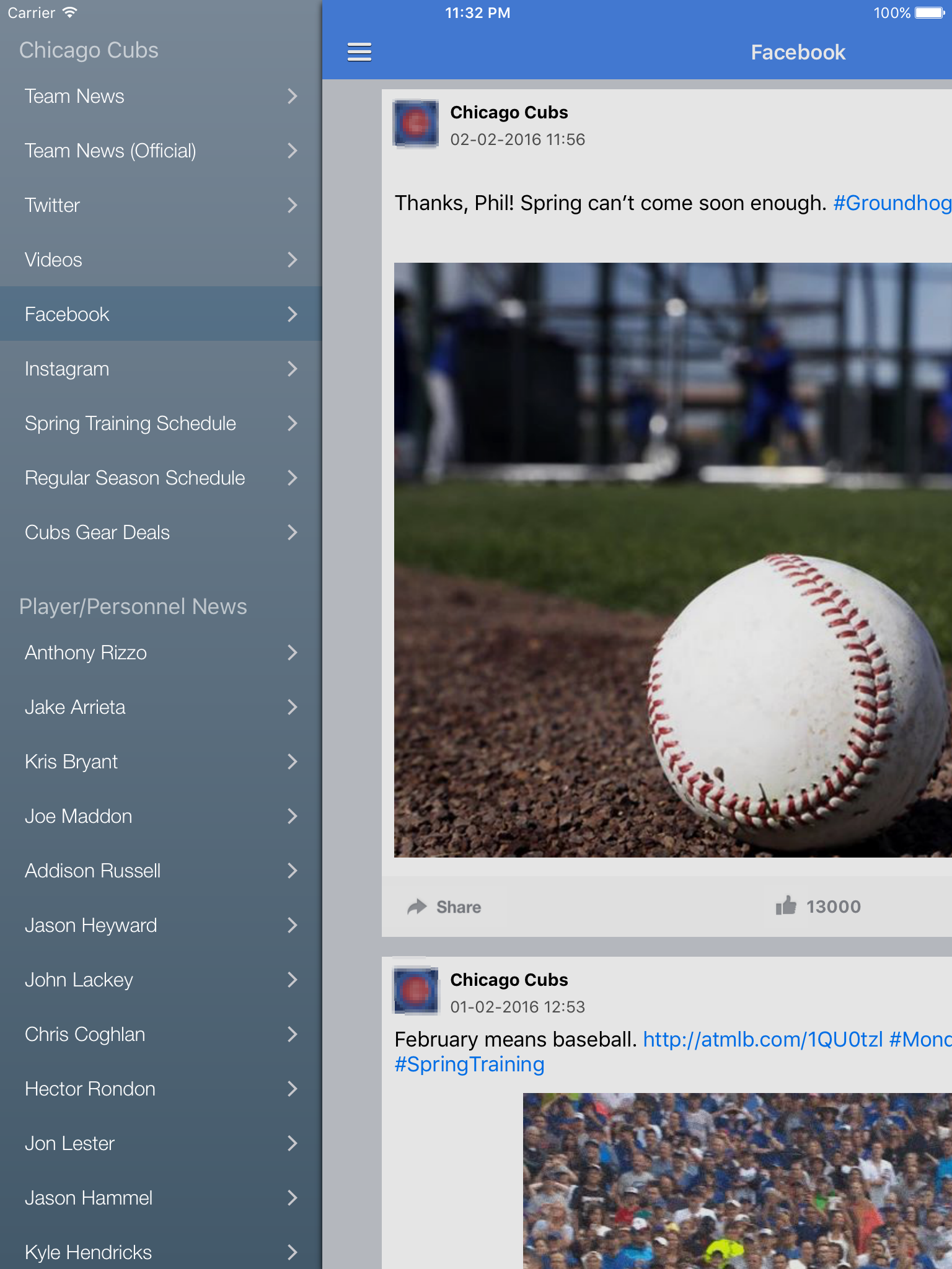 News Surge for Chicago Cubs Baseball Free Edition screenshot 6