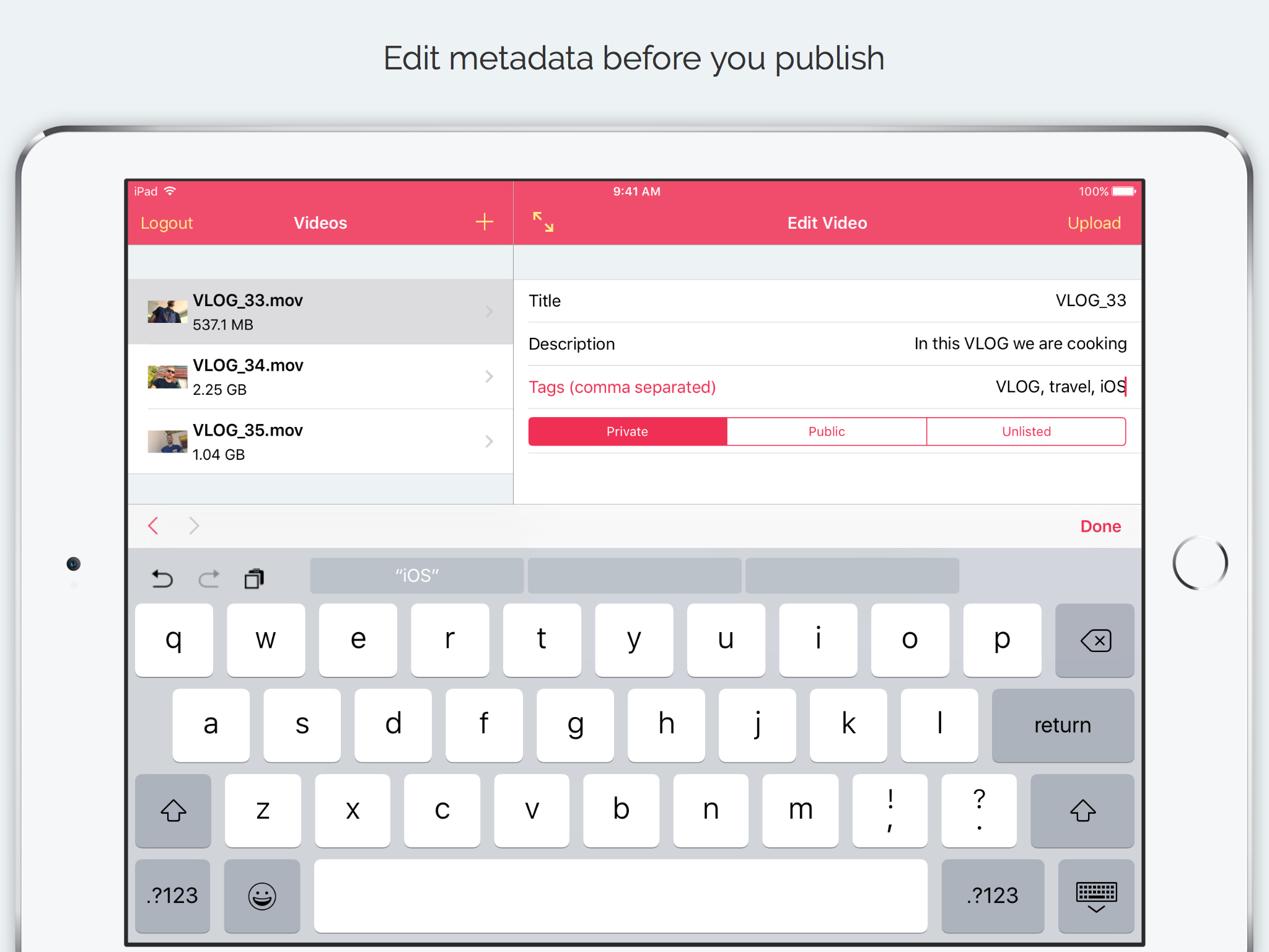 YouUpload – Upload videos for YouTube