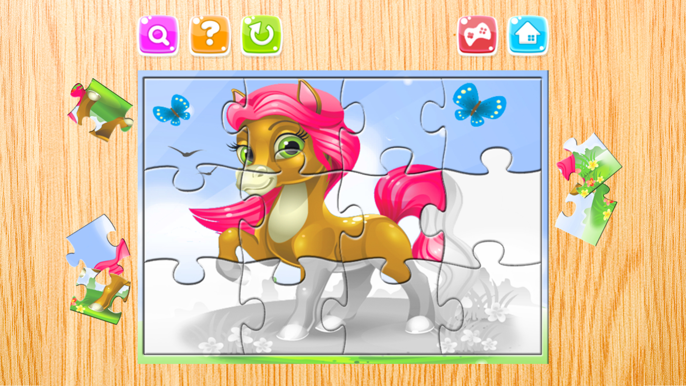 Horse Puzzle Games Free - Pony Jigsaw Puzzles for Kids and Toddler - Preschool Learning Games