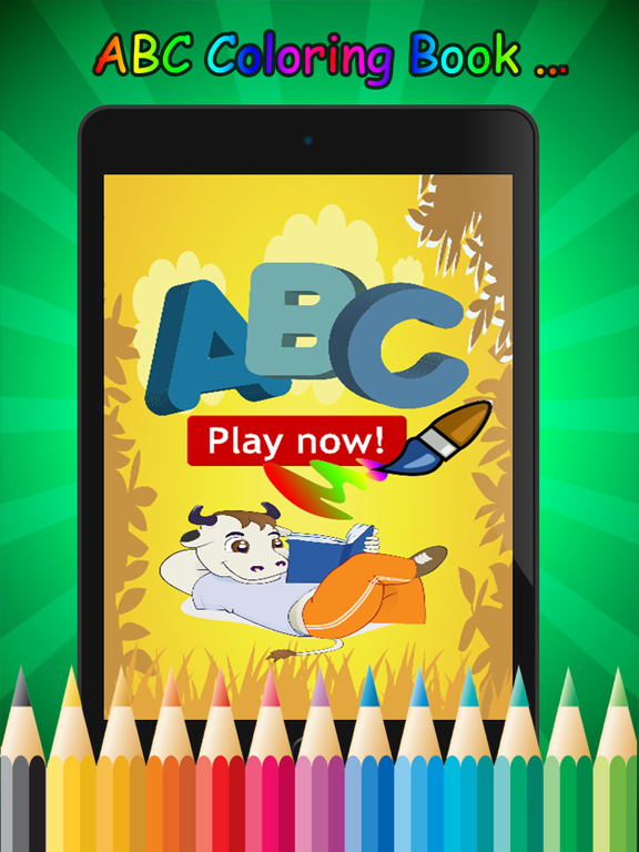 Farm Animals ABC Coloring Book for kids age 1-10