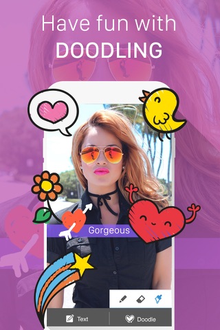 Snap Cam - Create photo with text caption in multicolor for Snapchat screenshot 3