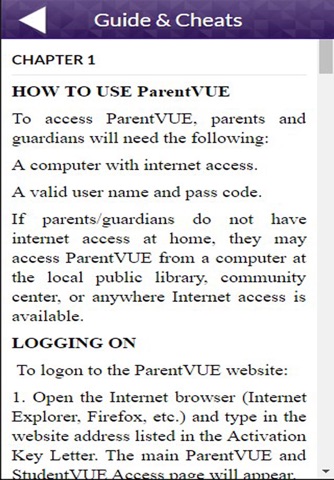 App Guide for ParentVUE screenshot 2
