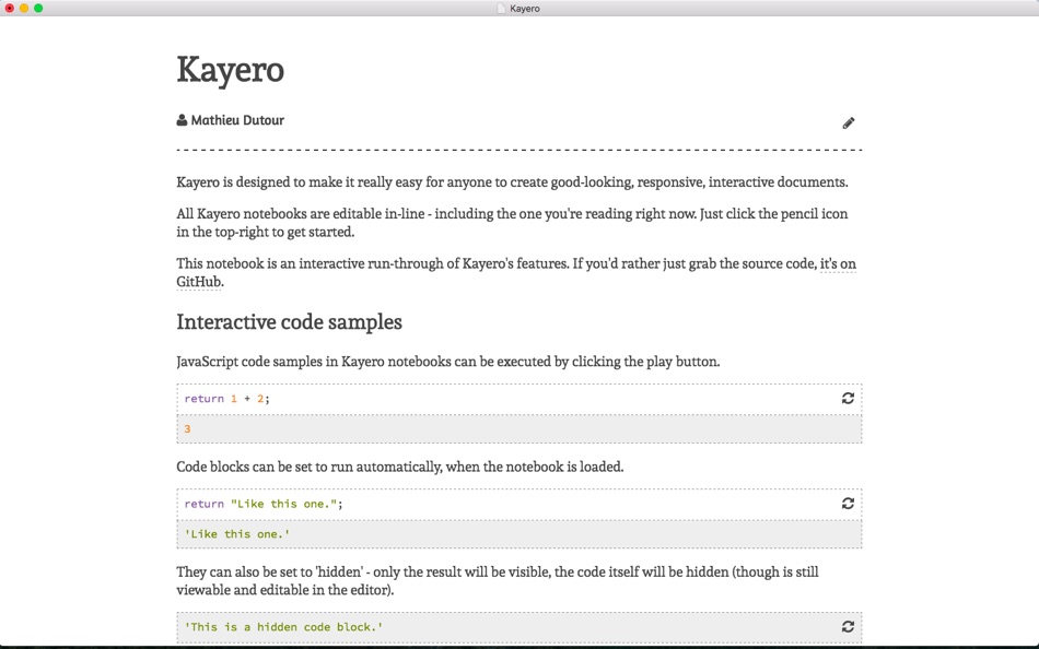 #1. Kayero (macOS) 由: Mathieu Dutour