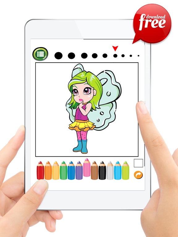 Doodle Fairy Girl Coloring Book: Free Games For Kids And Toddlers! iPad screenshot