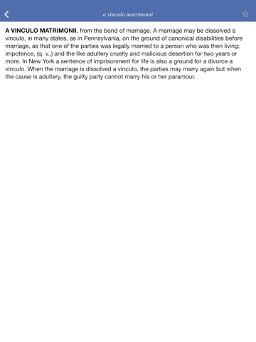 Law Dictionary - Bouvier iPad screenshot 4 - Reference app