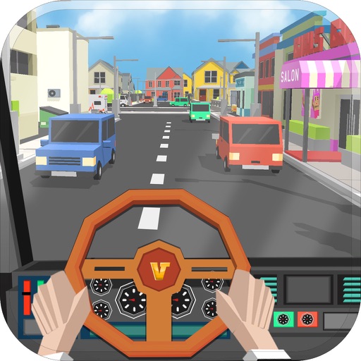 City Tourist Bus Driver - Endless Driving Duty in Blocky World Roads Icon