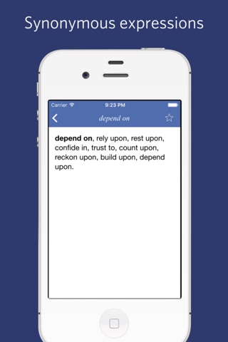 Synonyms and synonymous expressions dictionary screenshot 2