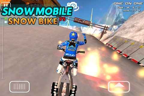 SnowMobile Vs SnowBike - 3D Racing Game screenshot 4