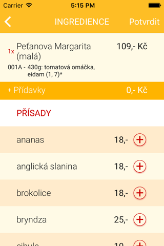 Peťanova pizza screenshot 4