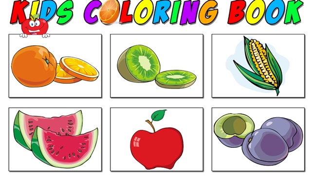 Color The Fruits And Vegetables Coloring Pages(圖1)-速報App