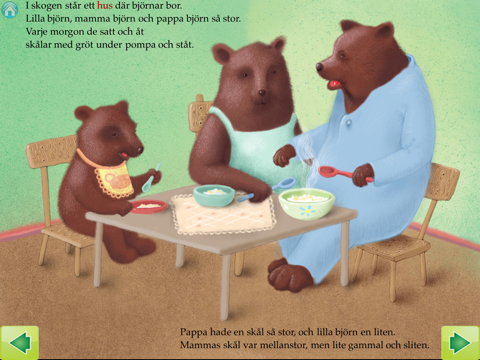 Screenshot #4 pour Guldlock och de tre björnarna - En interaktiv barnbok i HD