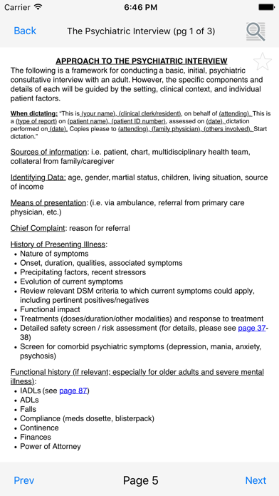 McMaster Psychiatry Handbook Screenshot