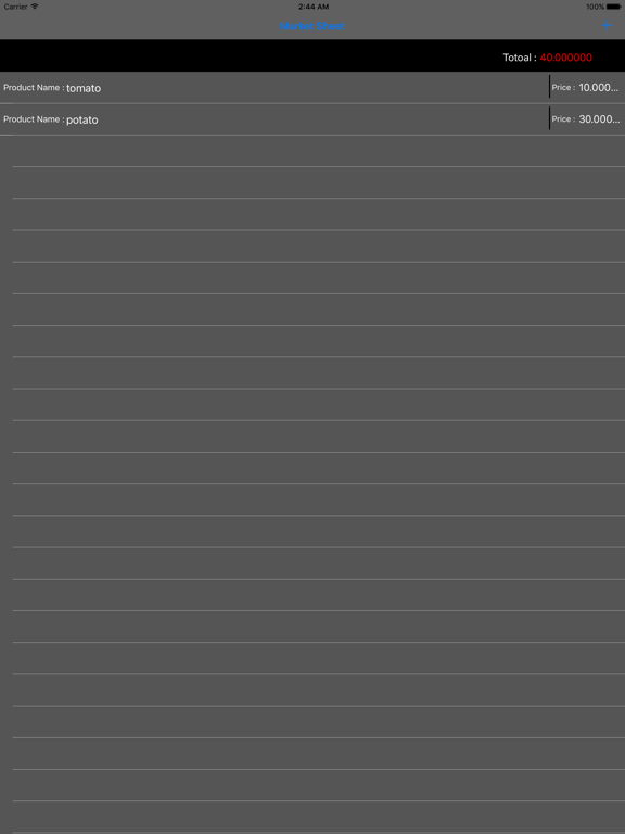 Screenshot #4 pour Market Sheet App