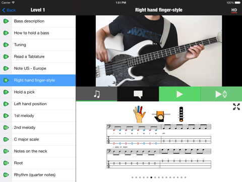 Screenshot #3 for Beginner Bass method HD
