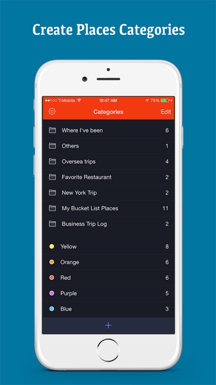 Places Bookmark - Save Locations on Map, Photo, Notes, Address Folder