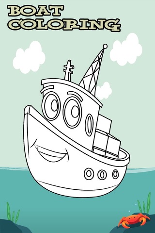 Boat Coloring Book - Learning Vehicle for Kids screenshot 2