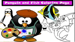 Game screenshot Paint Penguin and Fish Coloring Page for Funny Kids mod apk