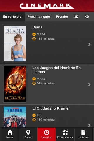 Cinemark Chile screenshot 3