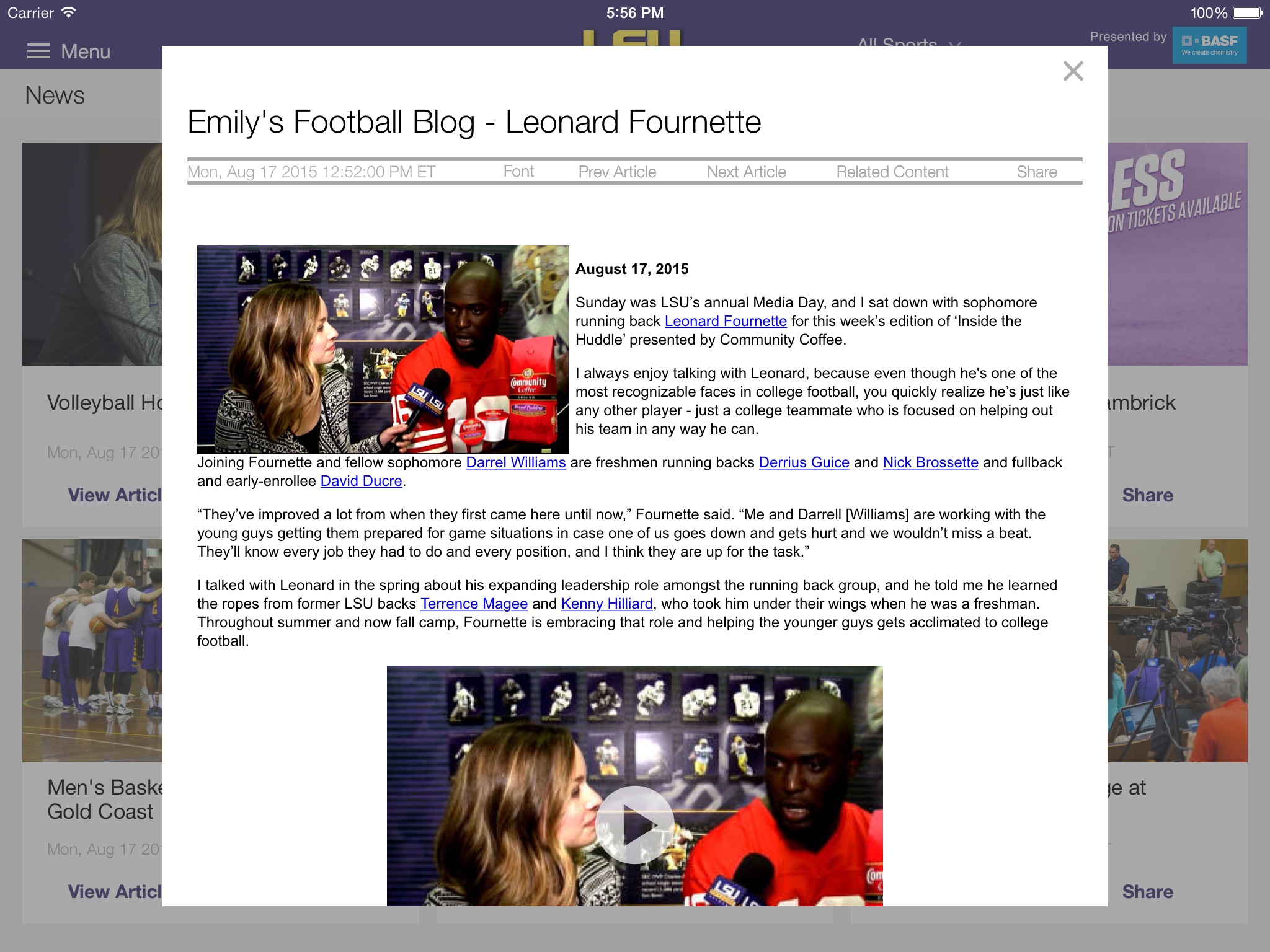 LSUsports Mobile Plus for iPad 2015 screenshot 2