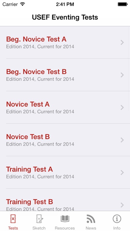 USEF EquiTests 4 - 2014 Eventing Dressage Tests