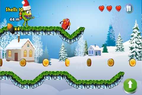 Alien XMAS Adventure - Shoot and Jump Free screenshot 2