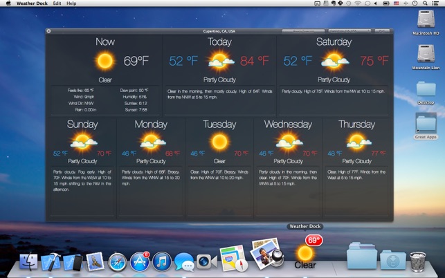 ‎Weather Dock: Desktop forecast Screenshot