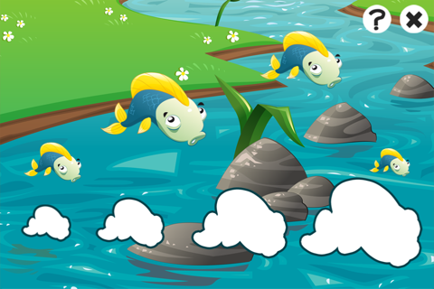 Fishing game for children age 2-5: Fish puzzles, games and riddles for kindergarten and pre-school Games