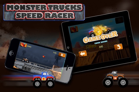 Monster Trucks Speed Racer - Crazy 4x4 Offroad Jumping Nitro Stunts Mayhem (free games) screenshot 3