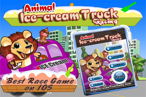 Animal Icecream Truck Racing : Free screenshot 3