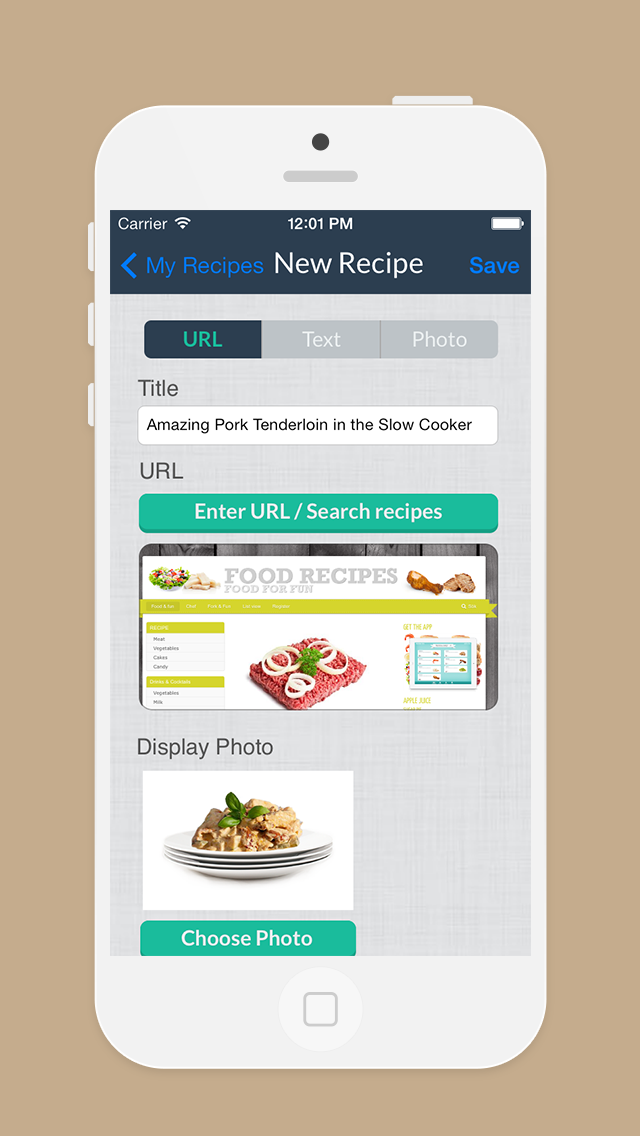 Week Menu - Plan your cooking with your personal recipe book - iPhone Edition Screenshot
