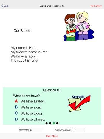 Kindergarten Reading Comprehension-Free Version screenshot 2