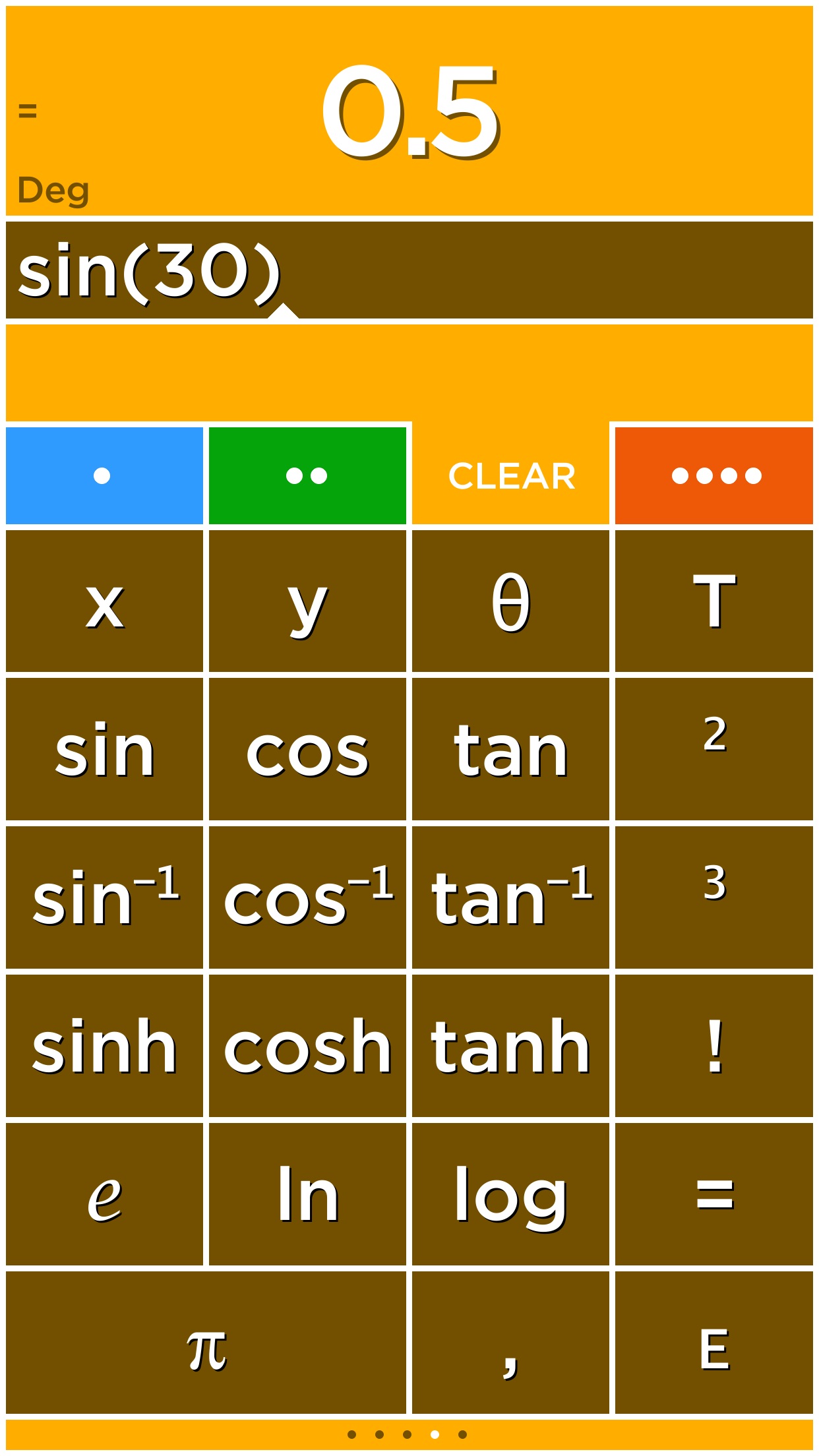 Screenshot do app Solve - A colorful graphing calculator