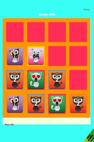 2048 Cute Kittens Craze - Addictive Cat Match Game FREE screenshot 3