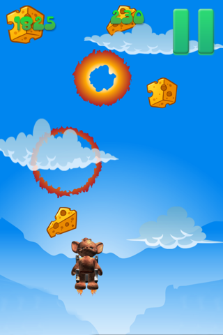 Jet-Pack Cute Mouse Cheese Game screenshot 3