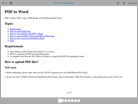 Screenshot of PDF to Word Converter