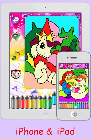 Christmas Coloring Pages for Girls & Boys with Santa & New Year Nick - Pony Painting Sheets & Fashion Papa Noel Games for my Little Kids, Babies & jr Bratsのおすすめ画像5