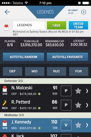 AFL Fantasy Punt screenshot 3