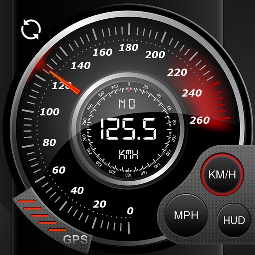 Speedo社のgpsのスピードトラッカー 車のスピードメーター サイクルコンピューター トリップコンピュータ ルートトラッキング Hud Iphone最新人気アプリランキング Ios App