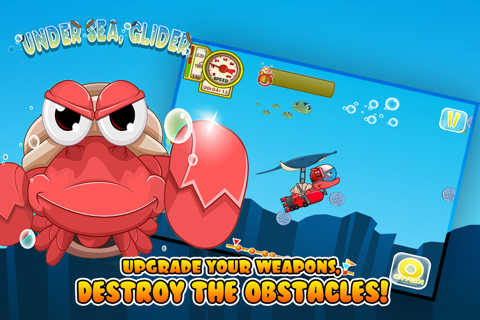 An Undersea Glider: Crab Launching Game with Ocean Water Glide screenshot 2