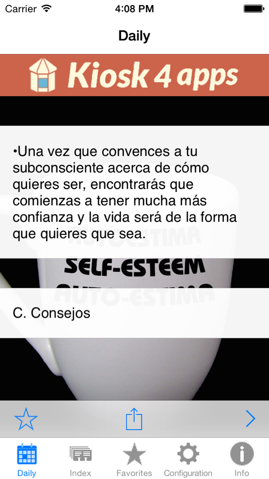 #1. Self-Esteem. Method and Quotes (iOS) By: TapCoder.com