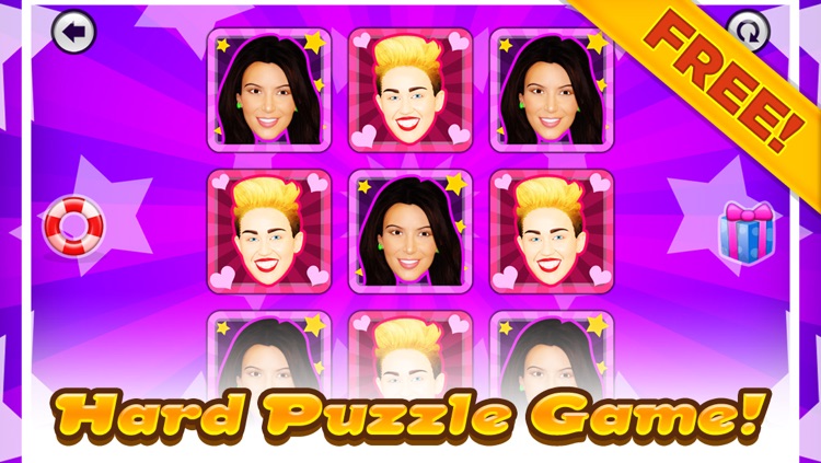 Puzzle Games Miley VS Kim Celebrity Tile Match FREE