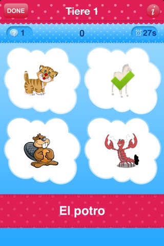 iPlay Spanish: Kids Discover the World - children learn to speak a language through play activities: fun quizzes, flash card games, vocabulary letter spelling blocks and alphabet puzzles screenshot 3